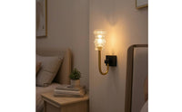 Night Light with USB Connection Retro Wall-Mounted Night Light Lamp Compact for Bedside, Hallway