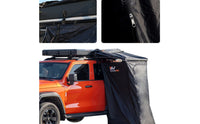 Car Shower Tent Moisture-Resistant Car-Side Tent with LED Light Portable Changing Room Compact Private for Overlanders