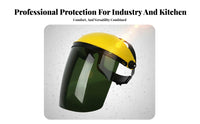 Anti-Splash Head-Mounted Face Visor Lightweight Full Face Visor Adjustable Headband for Welders, Professionals, Cutting, Kitchen, Workshop