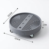 Plant Saucer with Invisible Tray and Roller Tray, Thickened Watering Tray with Universal Wheels, Indoor Outdoor Garden Plant Stand for Pots