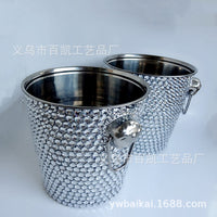 Stainless Steel Ice Bucket with Handles for Bar & Home Use