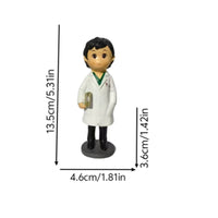 Medical Worker Figurine Cartoon Doctor Figurine Self-Standing Ornaments for Nurses
