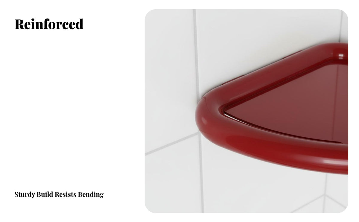 No-Drill Installation Bathroom Corner Organizer Easy to Install Bathroom Corner Organizer Drainage Design for Renters, Kids, Kitchen