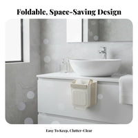 Foldable Hanging Trash Can Space Saving Foldable Cabinet Garbage Bin Wide Opening Hanging Trash Can for Home Cooks, Renters, Lavatory, Camping, Car