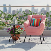 Soft Cushioning Single Lazy Sofa Skin-Friendly Material Lazy Sofa Chair Ergonomic Design Upholstered Armchair Side Storage Pocket for College Students, Dorm Room, Bedroom, Home Office, Balcony