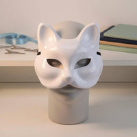 White Canine Mask Lightweight Blank Canine Mask Comfortable Fit for Art Projects