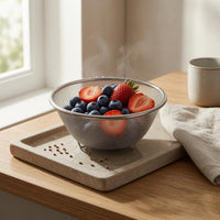 Rolled Rim Rice Washing Basket Wide Opening Fine Mesh Colander Narrow Base Stainless Steel Colander