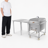 Commercial Pizza Oven for Catering Businesses, Portable Gas Outdoor Pizza Oven with Grill, Black Metal Heavy Duty Restaurant Pizzeria