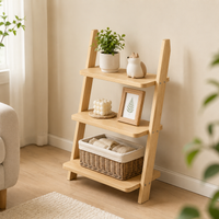 Ladder Bookshelf Wall-Mounted Storage Rack Living Room Bedroom Flower Stand Corner Shelf Multi-layer Bookcase
