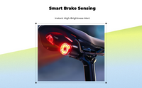 Rechargeable waterproof bike brake light