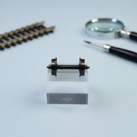 2 Pieces AC/DC Universal HO Scale Wheel Set Replacement Part 1:87 Train Wheel Wear Resistant HO Scale Metal Wheels Good Rotation for Model Railway, Hobby Repair