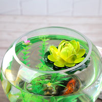 Spherical Glass Fish Tank for Office and Home Decor, Creative Hydroponic Round Small Turtle Tank