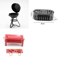 Miniature Dollhouse BBQ Grill Set for Early Education & Play
