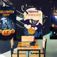 Halloween Large Fabric Banner for Party Bar Restaurant Decor