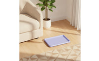 Pet Feeding Tray Low-Height Tray with Raised Rim Food Mat Flat Wide for Pets, Floor, Home