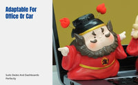 Zhong Kui Cartoon Resin Figurine, Office Desk Anti-Negativity Decor, Car Dashboard Decoration