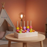 Color and Shape Sorting Activity Learn Through Play Pattern Matching Block Game Wooden Shape Sorter Sanded Edges for Children