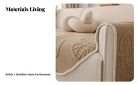 Dust-Proof Sofa Slipcover Non-Slip Jacquard Butterfly Throw Thickened Couch Protector Easy to Install for Homeowners, Families with Children, Feline Owners, Living Room, Den