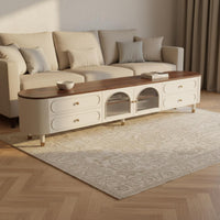 Luxury Look Coffee Table and TV Stand Set Modern Minimalist TV Stand and Coffee Table Set Clean Lines Home Furniture