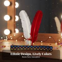 Feather Headband Lively Feathers Boho Feather Headpiece Hippie Costume Headdress Comfortable Tribal Pattern Headdress for Girls