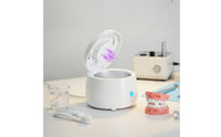 Vibrational Cleaner with Compact Vibrational Retainer Cleaner Portable Retainer Cleaning Case for Washroom Countertop, Travel