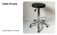 Adjustable Height Anti-Static Workstation Stool Easy to Clean Commercial Furniture 360-Degree Swivel Rolling Chair Stable Base for Factory Workers, Professionals, Workstation Oratory, Cleanroom, Workshop, Hospital