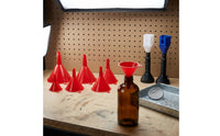 10 Pieces Automotive Funnel Set Plastic Oil Funnel Set Vehicle Maintenance Gear Ribbed Cone-Shaped for Mechanics, Workshop