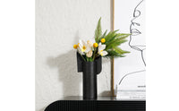 Resin Vase Sculptural Vase with Geometric Elements Vases Modern Minimalist for Tabletop, Living Room