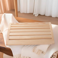 Sauna Wooden Pillow - Cervical Support Backrest for Steam Room