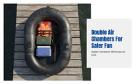 Inflatable Kayak, Thickened PVC Dinghy, Dual Chamber, Fishing Boat, Water Activities