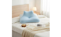 Multi-Functional Prone Sleeping Pillow Skin-Friendly Textile Stomach Sleeper Pillow Removable Washable Cover Ergonomic Memory Foam Support Anti-Slip Bottom for Lounging