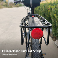 Lightweight Aluminum Alloy Cycle Rear Rack Includes Reflector Mountain Bike Luggage Carrier Side Protection Guards Rear Bike Rack Universal Fit for Commuters, Touring, Commuting, Travel
