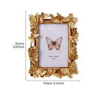 Butterfly Photo Frame Raised Relief Ornate Picture Frame for Shelf