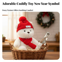 New Year Character Teddy Cute Design Stuffed Teddy Gift-Ready Packaging Stitched Nose for Children, Company Events