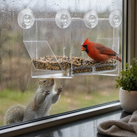Window Bird Feeder Outdoor Transparent Birdhouse for Wild Birds