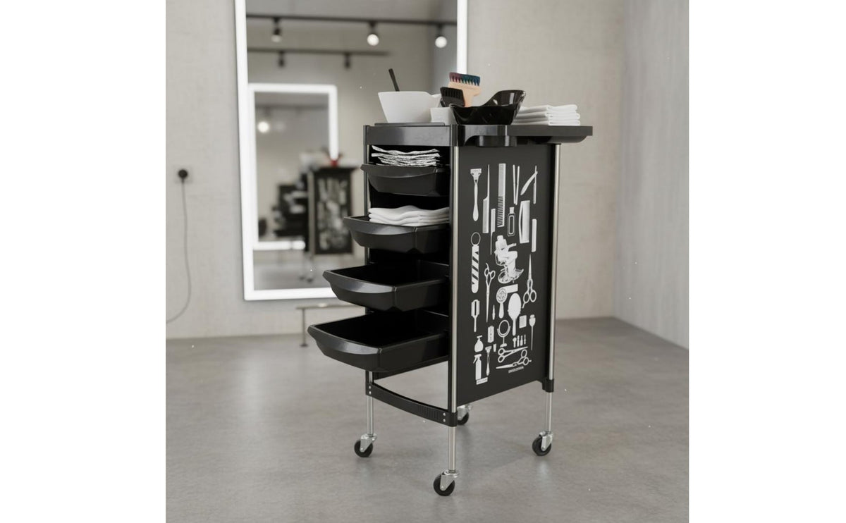 Hair Salon Trolley Multi-Tier Salon Storage Effortless Cart to Organize Styling Cart for Hairdressers