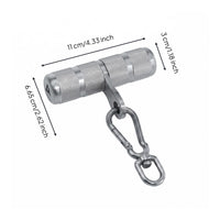 Stainless Steel Swivel Handle Rounded End Ends Swivel Handle Rotating Design Knurled Steel Grip for Strength Training
