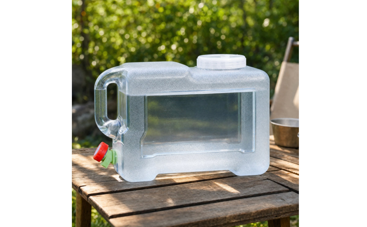 water container with Lid and Spigot Transparent with Spigot Square Dispenser for Road Trips
