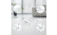 Clear Bike Rack with Adjustable Tire Slots Indoor Acrylic Bike Stand Modern Two-Wheeler Parking Stand Stable for Cyclists, Commuters, Garage