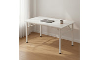 Multifunctional Folding Computer Desk Stable Structure Folding Desk Wide Tabletop Collapsible Computer Table Easy to Clean for Students
