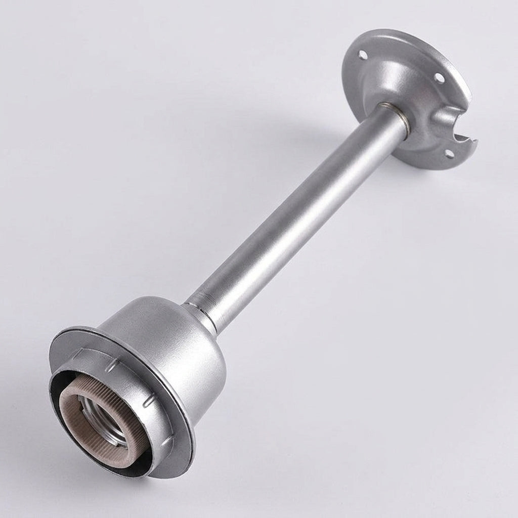 Garage Lighting Extension Pole with E27 Lamp Holder for Living Room, Heavy Duty Metal Pole for Workshop Lighting, Baked Paint Ceiling Mount