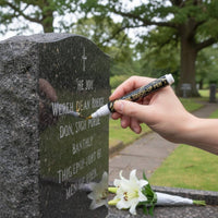 Weather-Resistant Tombstone Marker Pen Quick-Dry Metallic Stone Marker Oil-Based Writing Tool Fine Tip