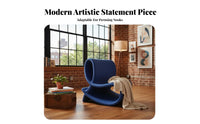 Hollow Backrest Sculptural Loop Chair archedd Shape Single Sofa Modern Design Living Room Furniture distinctive contour for Interior Designers, Homeowners, Book Lovers, Showroom, Reception Area, Art Gallery, perusing reading corner