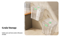 Flour Storage Bin Water-Resistant-Resistant Rice Storage Container Includes Measuring Cup Airtight Grain Bucket for Kitchen