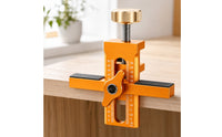 2 Pieces Adjustable Cabinet Door Jig with Boring Bit Metal Cabinet Door Jig Accurate for Woodworkers