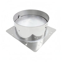 Stainless Steel Range Hood Air Outlet Base Thickened Metal Duct Outlet Base Backdraft Flap Hood Mounting Plate High-Temperature Resistant