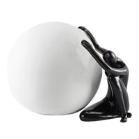 Abstract Sculpture Sophisticated Human Figure Sculpture Smooth Modern Art Ornament for Showroom, Office, Hotel