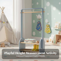 Durable Wood Construction children's Tree-Shaped Hanger Rack Floor-Standing complimentarystanding Garment Rack Nordic design aesthetic Coat Stand Multiple Pegs for Toddlers, Families, Bedroom, Playroom, Entryway, Living Room