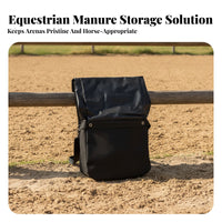 Waterproof Horse Manure Bag Wear-Resistant Horse Droppings Bag Black Saddle Poop Catcher Harness Straps