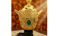 Electric Scent Warmer Electrically-Powered Scent Warmer with Handles Gold-Finished for Home Fragrance, Tea-Serving Areas